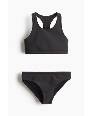 H&M Maillot De Natation Lycra Deux Pièces - Noir
