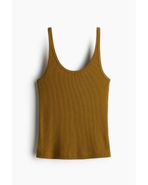 H&M Débardeur côtelé - Neutre