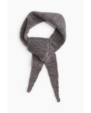 H&M Écharpe Au Point Mousse - Gris