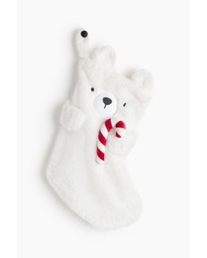 H&M Chaussette De Noël Ours - Blanc