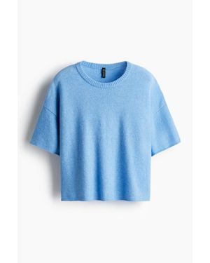 H&M Pull À Manches Courtes - Bleu