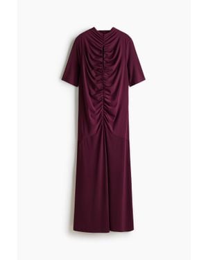 H&M Robe En Jersey À Effet Drapé - Violet