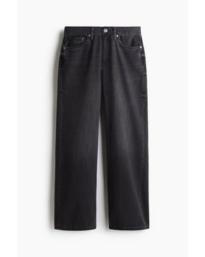 H&M Straight Loose Lightweight Jeans - Noir
