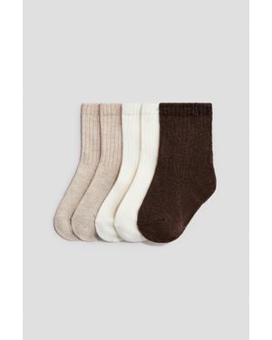 H&M Lot De 5 Paires De Chaussettes - Neutre