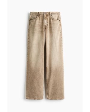 H&M Tall Fit Wide Regular Waist Jeans - Neutre