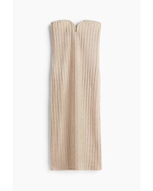 H&M Robe Bandeau En Jersey Texturé - Neutre