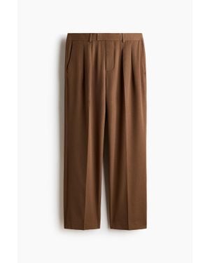 H&M Pantalon De Costume Loose Fit - Marron