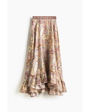 H&M Linen-Blend Maxi Skirt - Neutre
