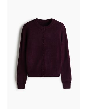 H&M Gilet en maille texturée - Violet