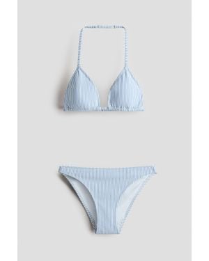 H&M Maillot Triangle Deux Pièces - Bleu