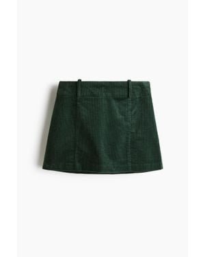 H&M Minijupe En Denim - Vert