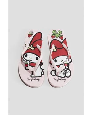 H&M Tongs Imprimées - Rouge