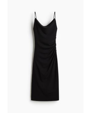 H&M Robe À Bretelles Fines En Interlock - Noir