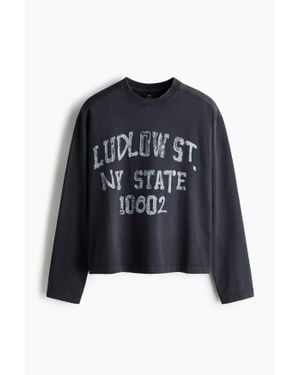 H&M T-Shirt Oversized Fit En Jersey Imprimé - Noir