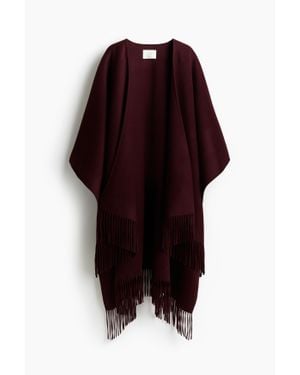H&M Cape faite main en laine mélangée - Rouge