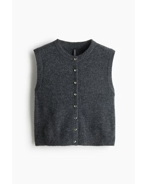 H&M Gilet Sans Manches En Maille - Noir