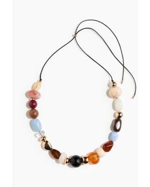 H&M Collier Cordon Avec Perles Fantaisie - Multicolore
