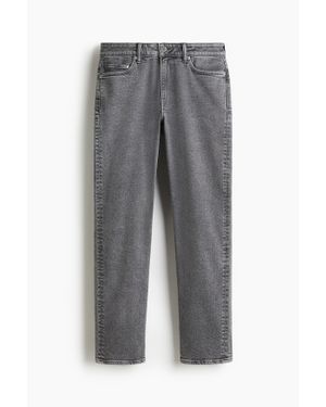 H&M Straight Regular Jeans - Gris