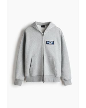 H&M Veste À Capuche Zippée Oversized Fit - Gris