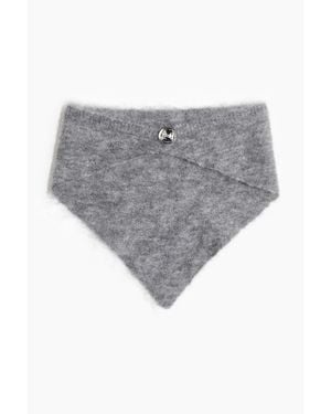 H&M Foulard Triangulaire En Mohair Mélangé - Gris