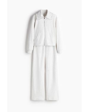 H&M Ensemble 2 Pièces Avec Sweat Et Pantalon - Blanc