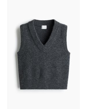 H&M Pull sans manches court - Noir