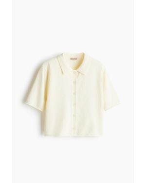H&M Gilet En Maille Fine - Blanc