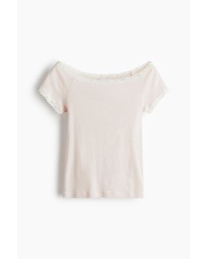 H&M Top Épaules Nues - Blanc