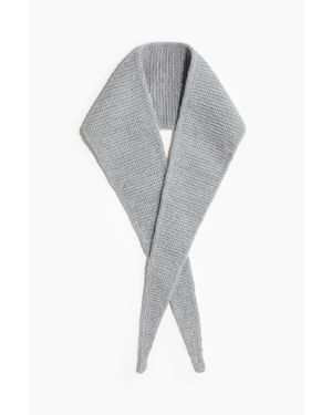 H&M Écharpe Au Point Mousse - Gris