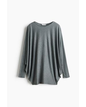 H&M Top À Manches Chauve-Souris - Gris