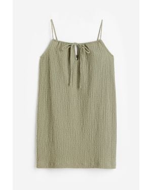 H&M Robe En Jersey Froissé - Vert
