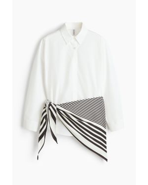 H&M Chemise Avec Foulard - Blanc