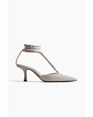 H&M Sandales à talon avec brides fines - Blanc