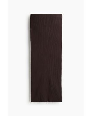 H&M Jupe En Maille Côtelée - Noir