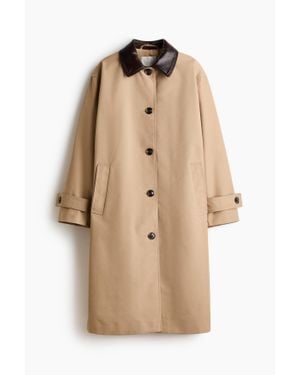 H&M Manteau 3/4 En Twill - Neutre