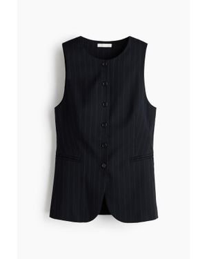 H&M Gilet Sans Manches Long Et Ajusté - Noir