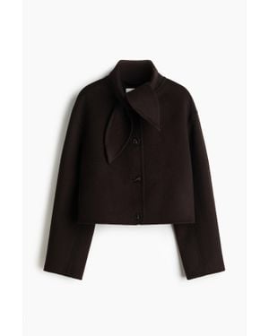 H&M Veste Faite Main En Laine Mélangée - Noir