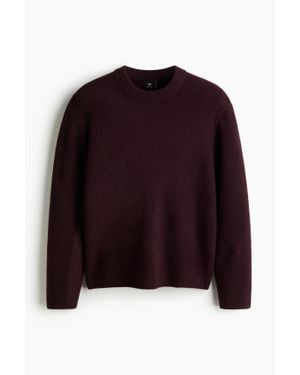 H&M Pull Regular Fit À La Finition Brossée - Rouge