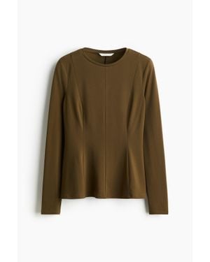 H&M Top péplum - Vert