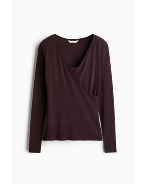 H&M Mama Top D'Allaitement Côtelé - Violet