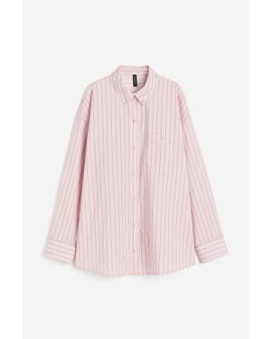 H&M Chemise Oversize En Popeline - Rose