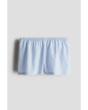 H&M Short De Pyjama En Coton - Bleu