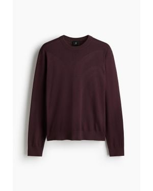 H&M Pull Regular Fit En Maille Fine - Rouge