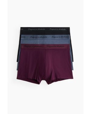 H&M Lot De 3 Boxers En Bambou - Violet