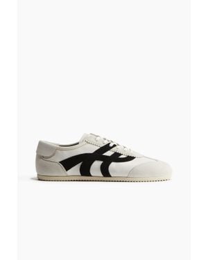 H&M Sneakers En Cuir Velours - Blanc