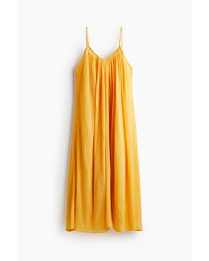 H&M Robe trapèze maxi - Jaune