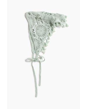 H&M Foulard De Tête En Coton Façon Crochet - Vert