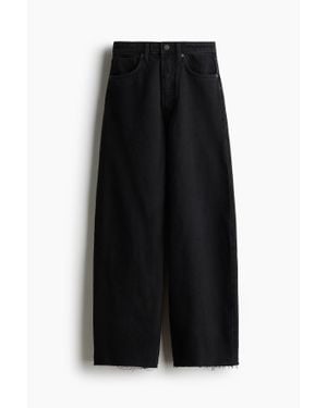 H&M Barrel High Waist Jeans - Noir