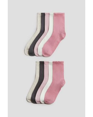 H&M Lot De 10 Paires Chaussettes - Rose