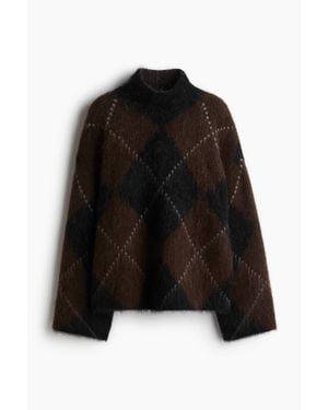 H&M Pull en mohair mélangé avec col cheminée - Noir